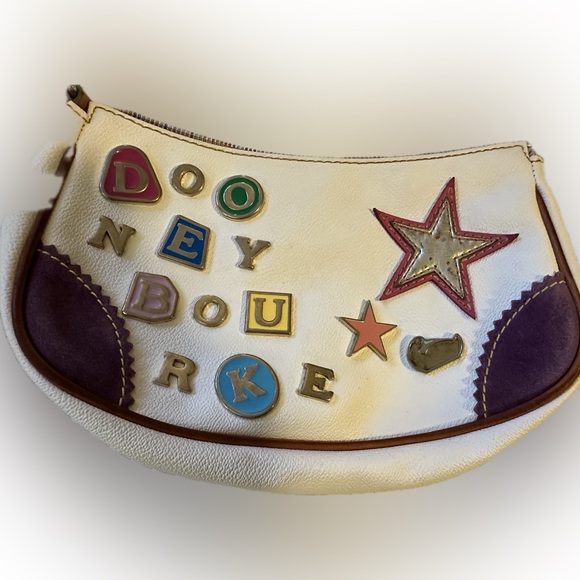 Dooney & Bourke White and Brown Shoulder Bag with Playful Design - Picture 2 of 3